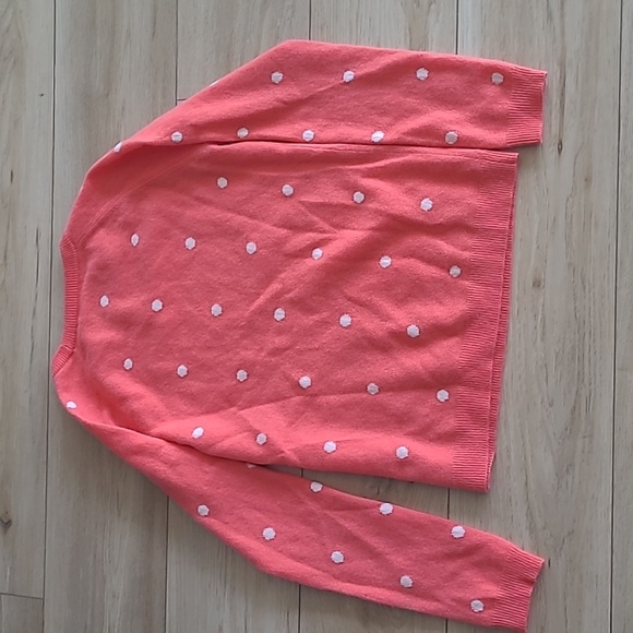 Philosophy Coral and White Polka Dot Sweater Size S - Picture 4 of 4